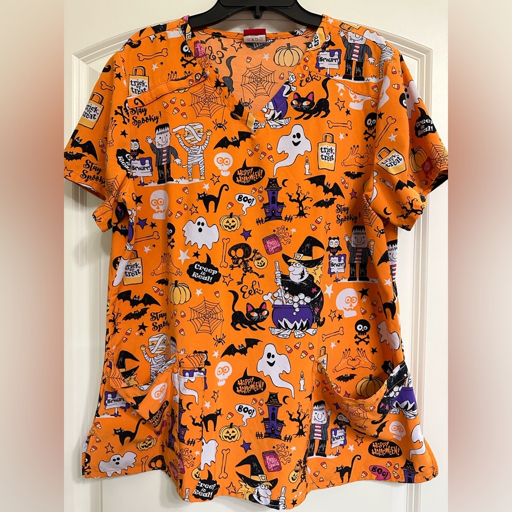 Halloween scrub top!